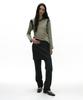 PARTIMENTO WOMEN Striped Colorblock Polo Tee_Light Khaki
