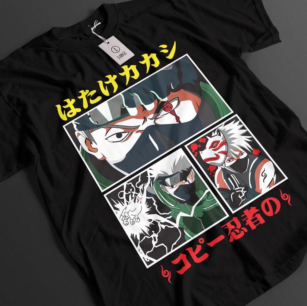 Naruto Shirt Kakashi Tshirt Sasuke TShirt Obito Rin Anime Minato Unisex Tee S