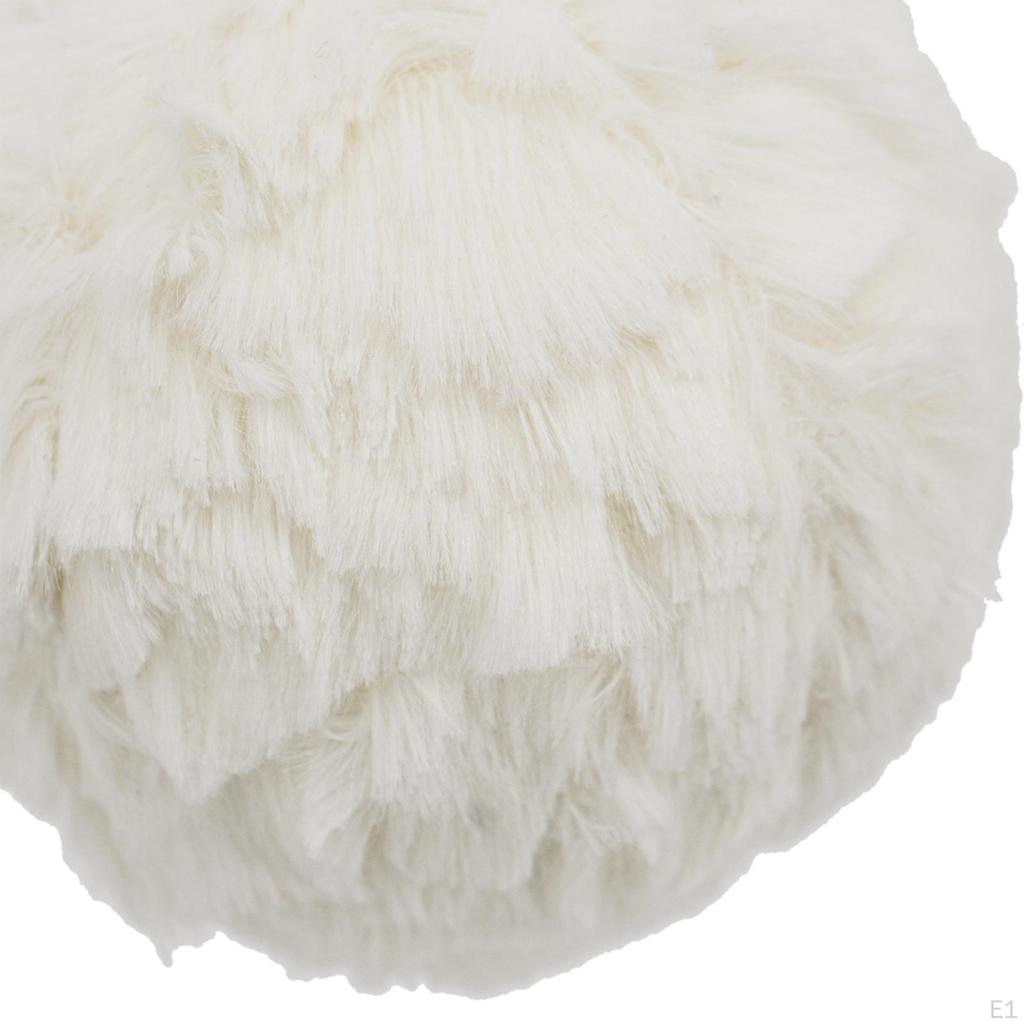 4" Cream Ruffle Ball Ornament, Decorative Hanging Christmas Tree Ornaments