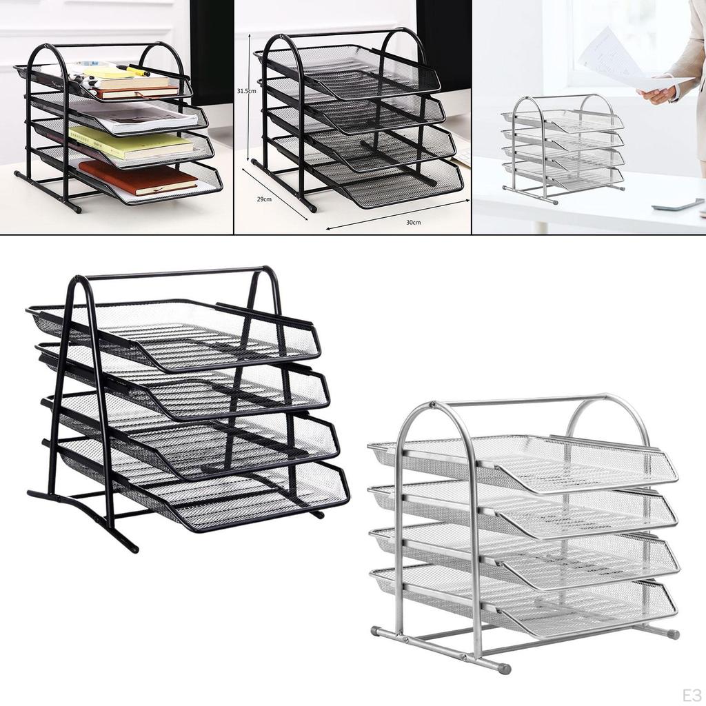 Desktop File Organizer Document Holder Letter Tray for Business Classroom