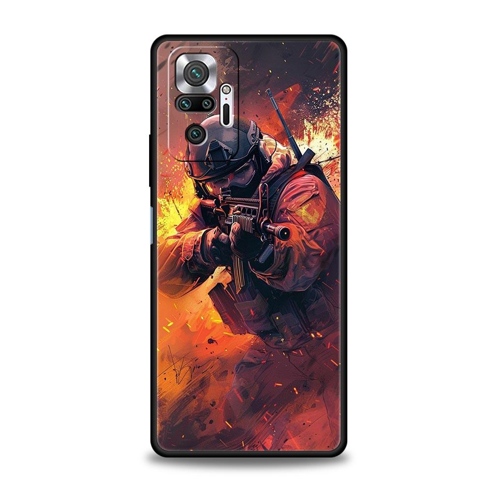 Phone Case For Xiaomi Redmi Note 14 13 12 Pro Plus 5G 9S 9 10 11 4G 14C 13C 12C 10C 9C 9A Soft Cover Counter Strike CS GO