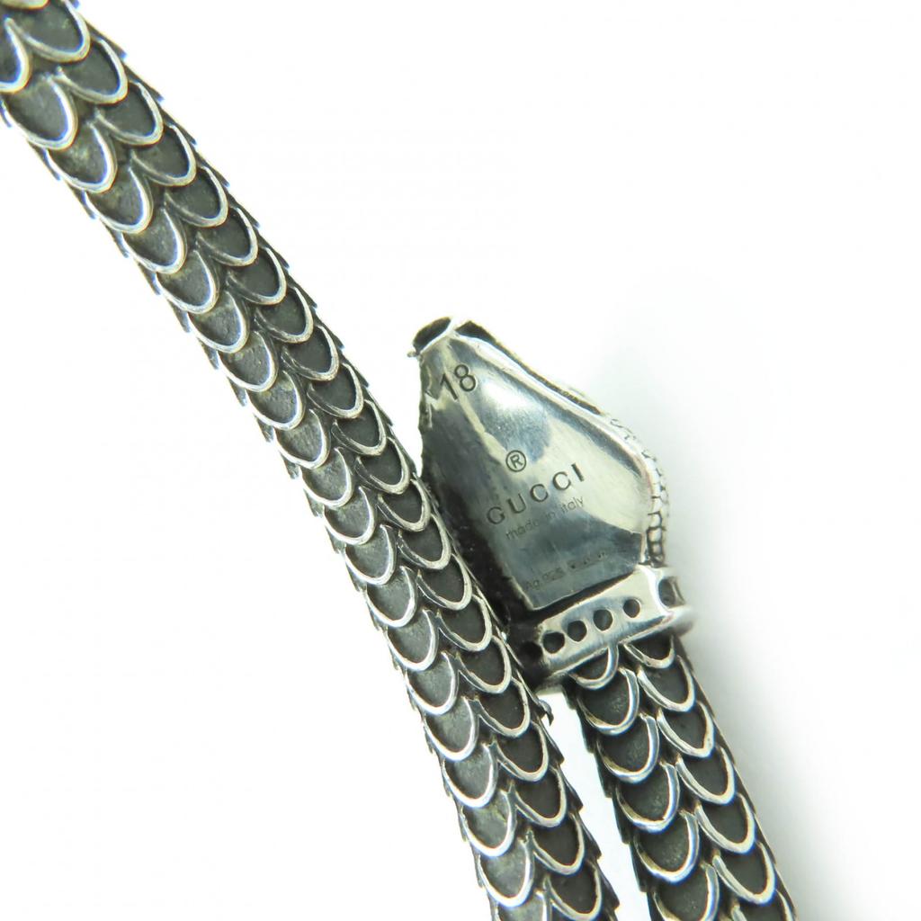 Great GUCCI Bangle Garden Snake Bracelet Silver AG925 Women 18 Used