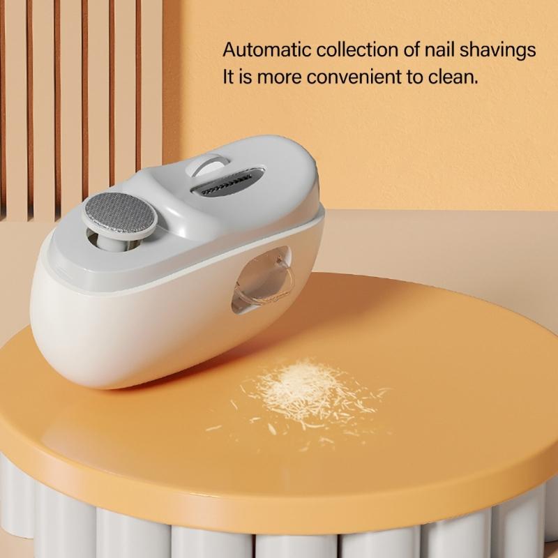 2 In-1 Electric Nail File Automatic Nail Clippers Electric Nail Clippers with Light Nail Trimmer for Kids Adults Seniors