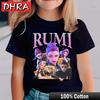 Cute K-pop Demon Hunters Rumi Mira Zpey Film Graphic T-Shirt Men Women Harajuku Y2k Tops Fashion Casual Sweatshirt Unisex Tees