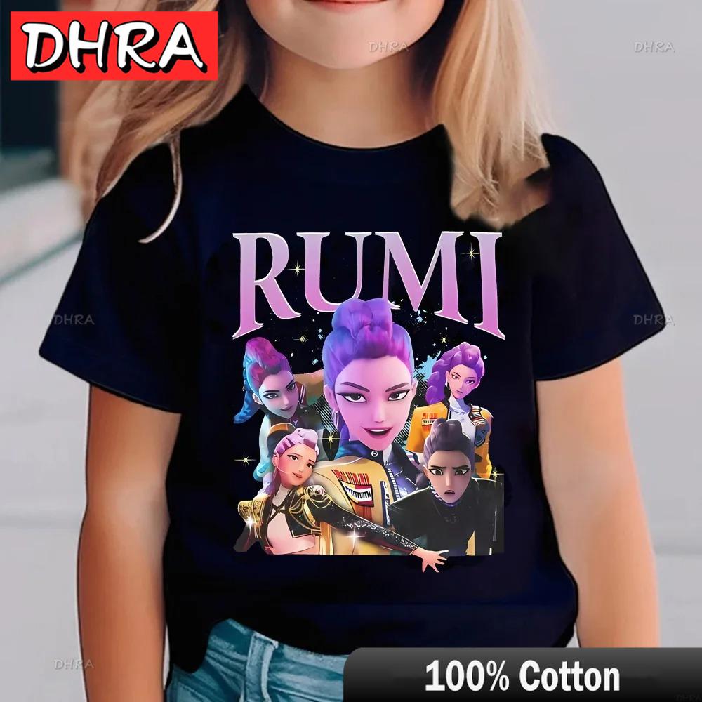 Cute K-pop Demon Hunters Rumi Mira Zpey Film Graphic T-Shirt Men Women Harajuku Y2k Tops Fashion Casual Sweatshirt Unisex Tees