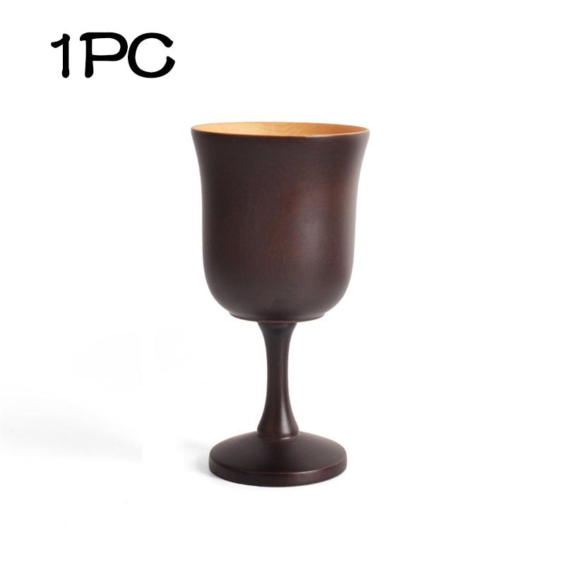 Wooden Handmade Wine Glasses Retro Dinnerware Goblet Vintage European Style Spirit Vodka Champagne Glasses Bar Home Decor