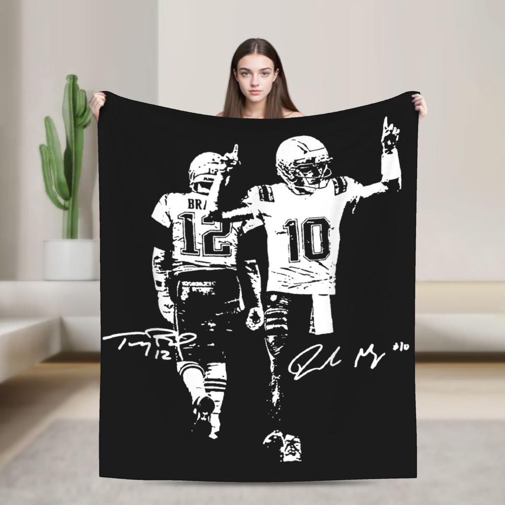 Drakes Mayes Football Knitted Blankets Fleece Super Soft Throw Blankets for Bed Bed Rug