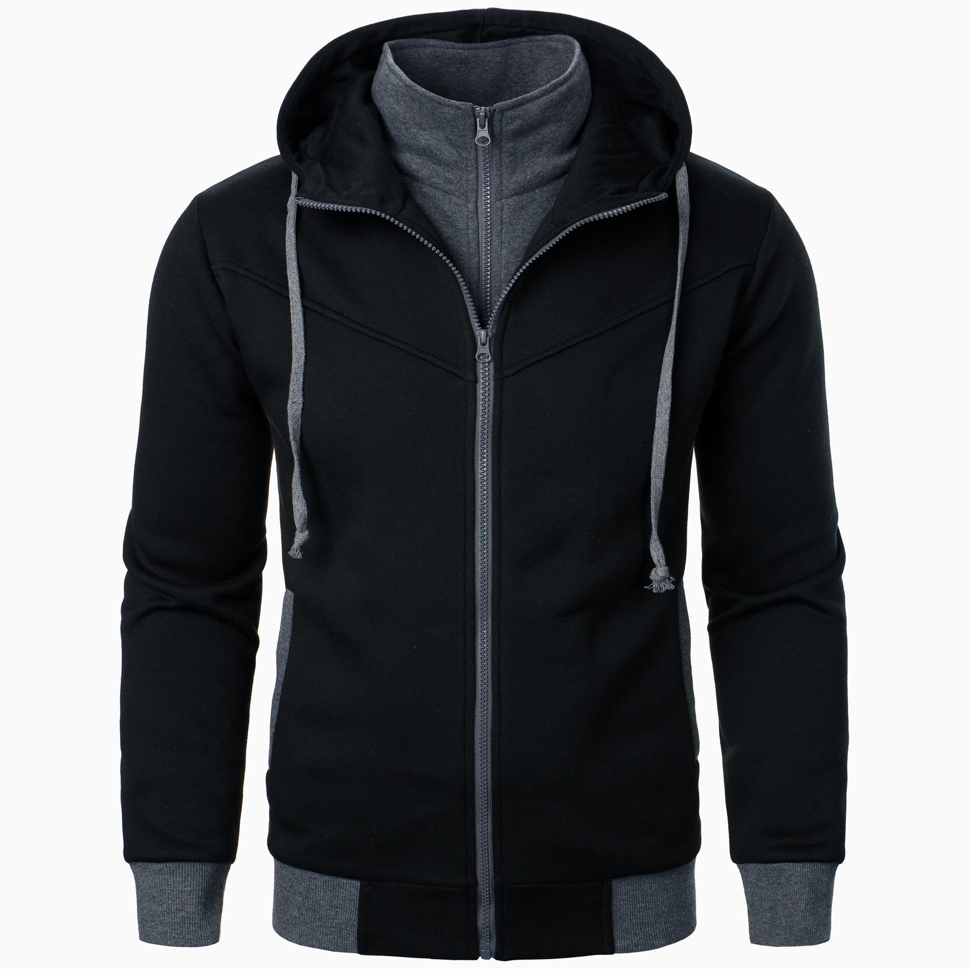 

Новое пальто мужская двухсекционная толстовка с капюшоном мужская куртка модная повседневная поддельная двухсекционная толстовка с капюшоном кардиган 2XL