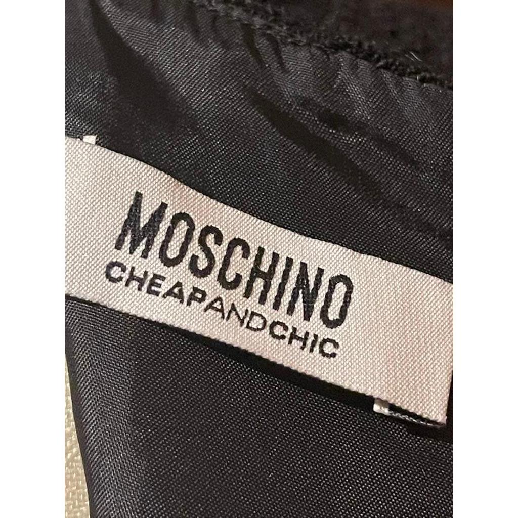 Used MOSCHINO Black Sleeveless Tweed Dress with Necklace