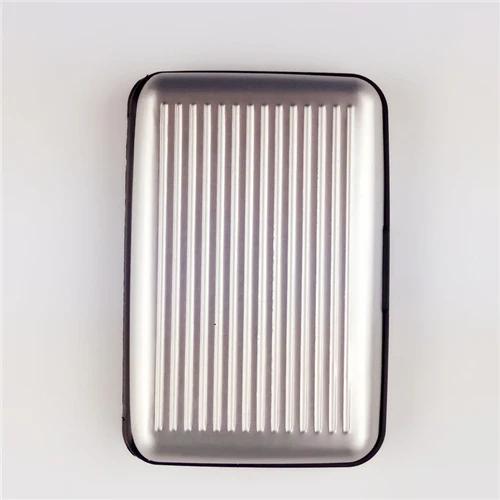 1Pc Men Aluminum Bank Card Holder Blocking Hard Case Wallet Solid Credit Card Anti-RFID Scanning Protect Card Holder