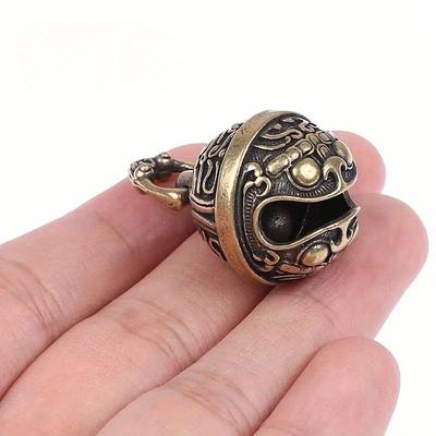 Şanslı Pirinç El Sanatları Döküm Bırakma Çanı Anahtar Araba Düğmesi Rüzgar Çanı Sekt Bronz Çan Yaratıcı Hediye Fengshui Ev Kolye Ucu