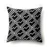 Polyester Pillowcase Black and White Printed Pillowcase Waist Cushion Cover Geometric Cushion Head Cushion Cover