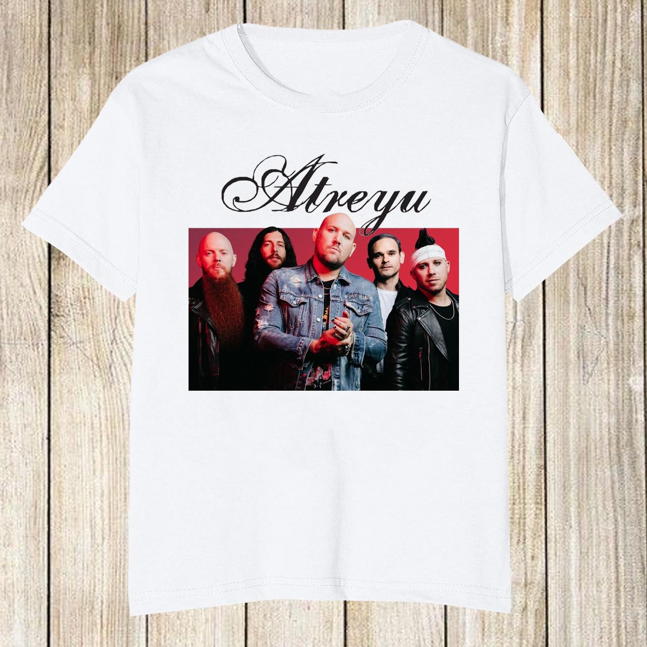 NEW Atreyu Band Member Short Sleeve Cotton White All Size Shirt AR312 S