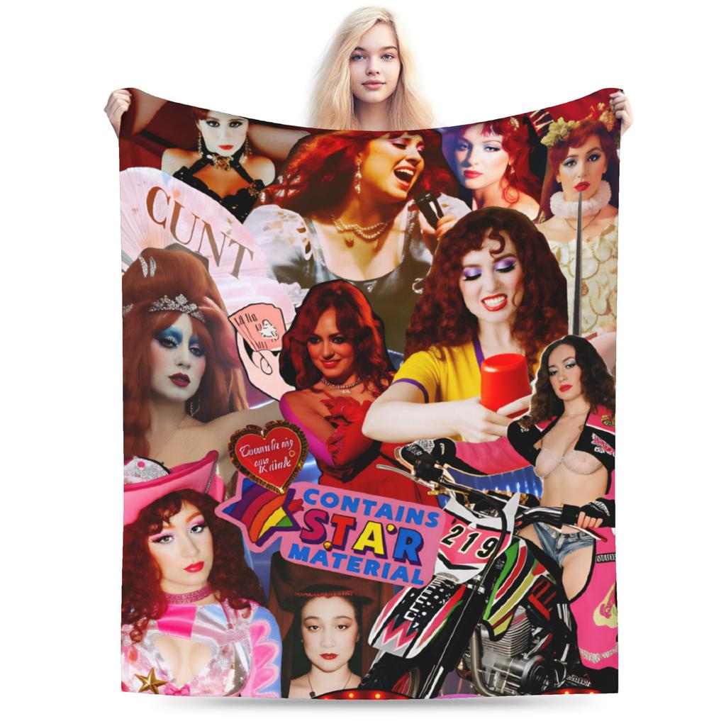 American Singer Chappell Roan Flannel Blanket Winter  Soft Throw Blanket for Child Home Decor Novelty Bedspread Sofa Bed Cover