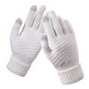 Gloves Winter men and women couples fleece thickened wool non-slip riding finger cold-proof knitted warm gloves