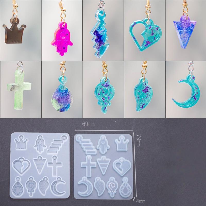 Flower Moon for Key Star for Butterfly Resin Earring Molds Silicone Earring Molds for Epoxy Casing Resin Molds Girl Jewe