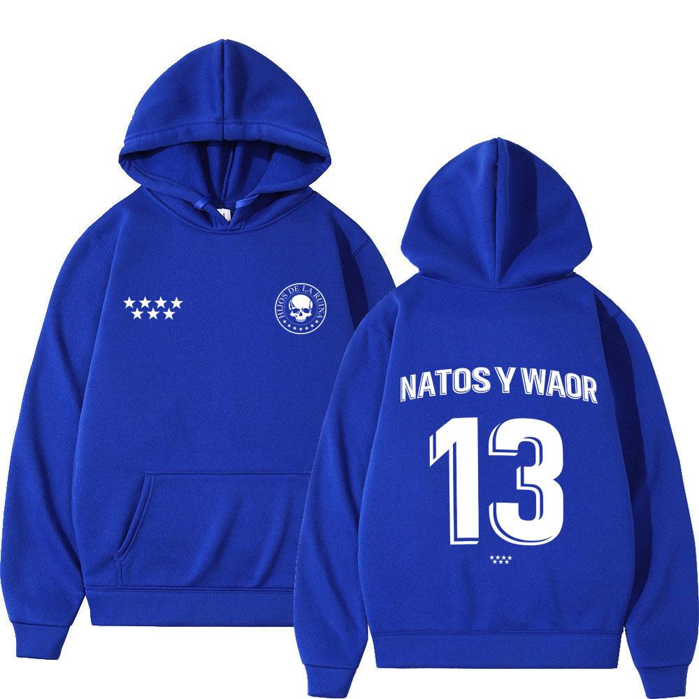 2025 Autumn/Winter New Singer NATOS WAOR 13 Hoodie Men's and Women's Fashion Hip Hop Hoodie Loose Casual Gothic Warm Sportswear