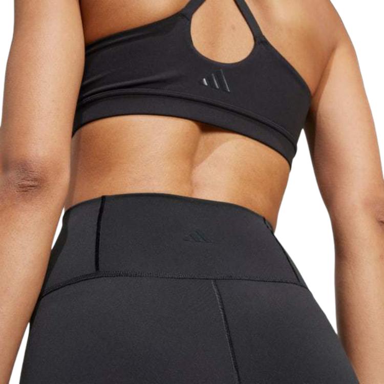 Adidas Solid Color Slim High Waist Sports Shorts Women shorts Black JW7595