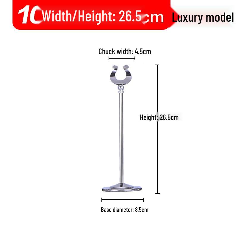 Stainless Steel Table Menu Holder and Number Display Stand