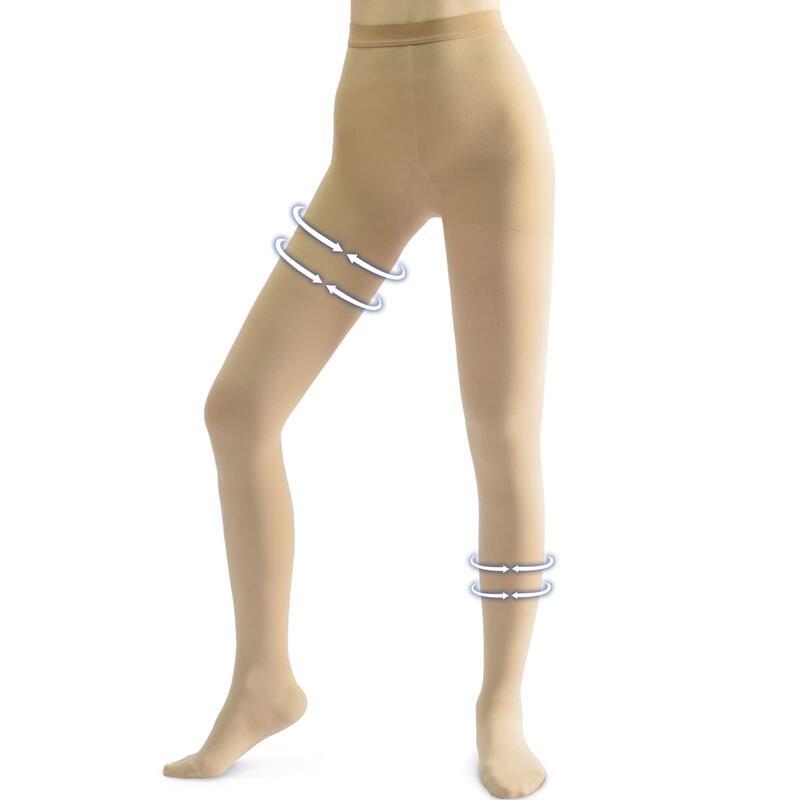 Medyczne rajstopy uciskowe damskie męskie kryjące z zamkniętymi palcami 20-30 mmHg stopniowany ucisk rajstopy pończochy na żylaki obrzęki