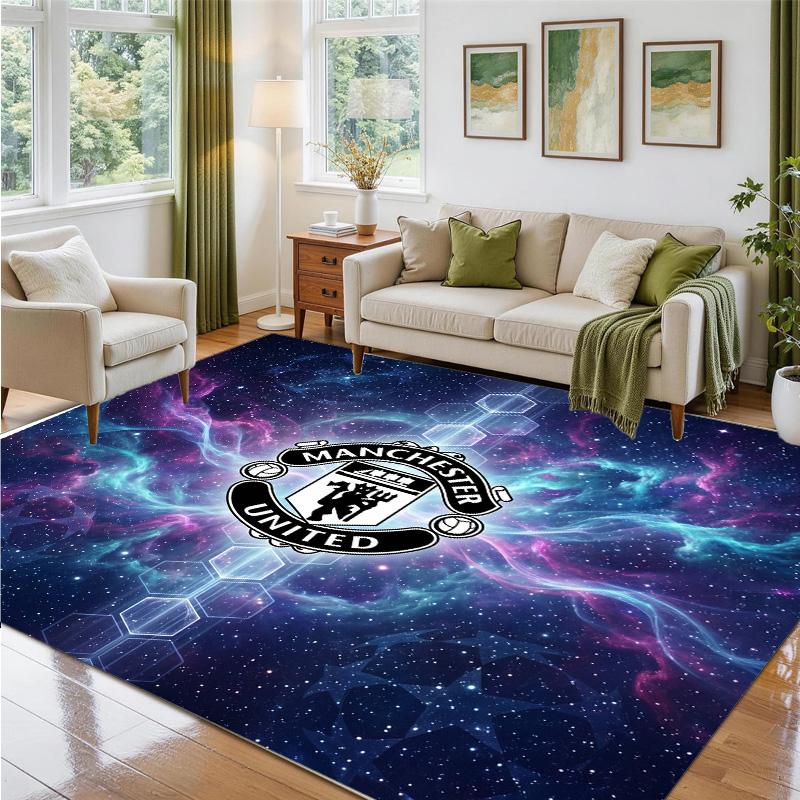 Manchester United Design Kristall Samt Teppich Weiche Dekorative Matte für Schlafzimmer Eingang