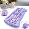 2,4-g-Kabellose Tastatur-Maus-Kombination: Charmanter Pink-Punk-Stil, perfekt für Laptops, PCs im Home Office
