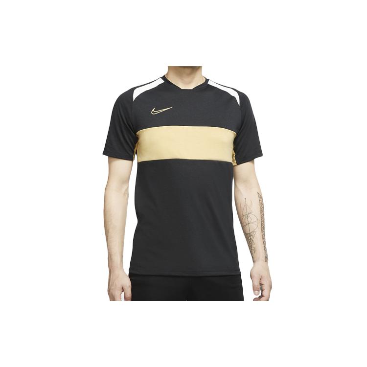 

Nike Dri Fit Soccer Jerseys Men s Black White Gold Moderate Straight Fit BQ7353-010 S