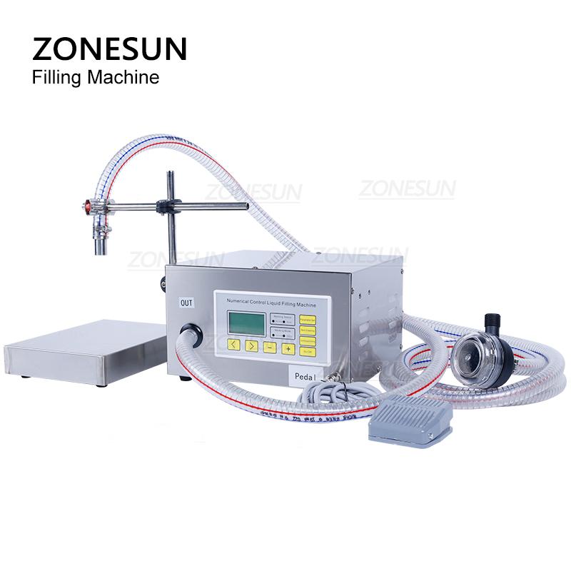 ZONESUN ZS-DP621W Semi automatic Liquid Weighing and Filling Machine Edible Oil Milk Diaphragm Pump Water Bottle Filler
