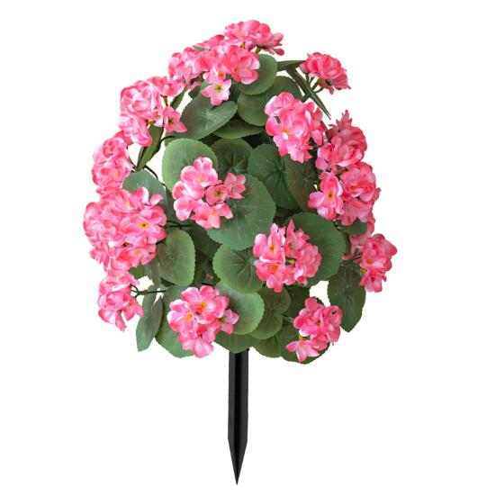 Arbust de flori artificiale cu spike, verdeață artificială, tufiș cu flori, flori artificiale de grădină, miză de pământ, casă de la țară, decorațiuni exterioare pentru verandă și terasă