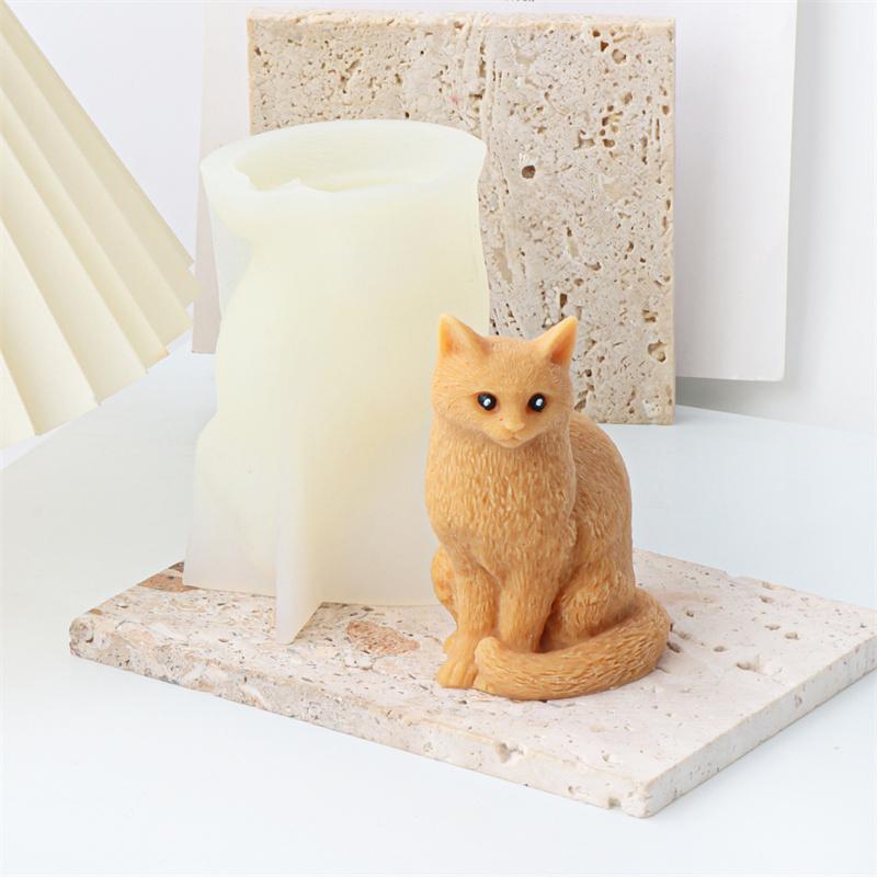 3D Dog Cat Silicone Candle Mold Multi Style Lovely Animal Pets Schnauzer Shiba Inu DIY Gypsum Soap Ice Baking Mould Home Decor