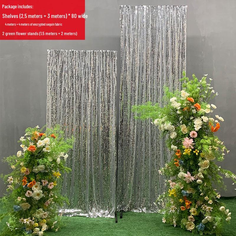 Gold & Silver Glitter Sequin Fabric for Wedding & Birthday Decor