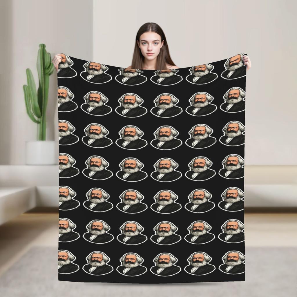Karl Marx Blanket Quality Super Warm Throw Blanket Winter Students Bedroom Novelty Bedspread