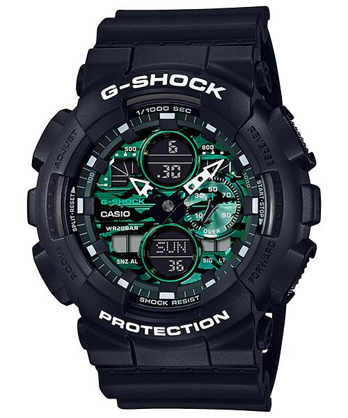 

Casio Men s Resin 200M Water Resistant Digital Shock Resistant Quartz Watch GA-140MG-1A чёрный