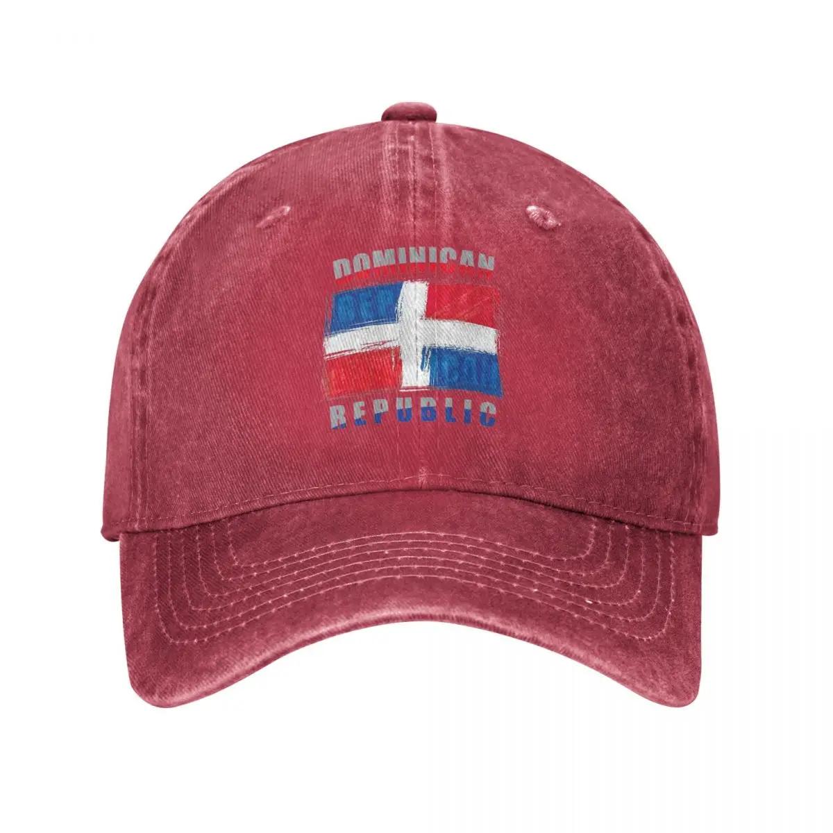 

Dominican Republic Flag Denim Washed Baseball Cap Map Hip Hop Unisex Hats Outdoor Sport Sun Protection Snapback Cap One Size