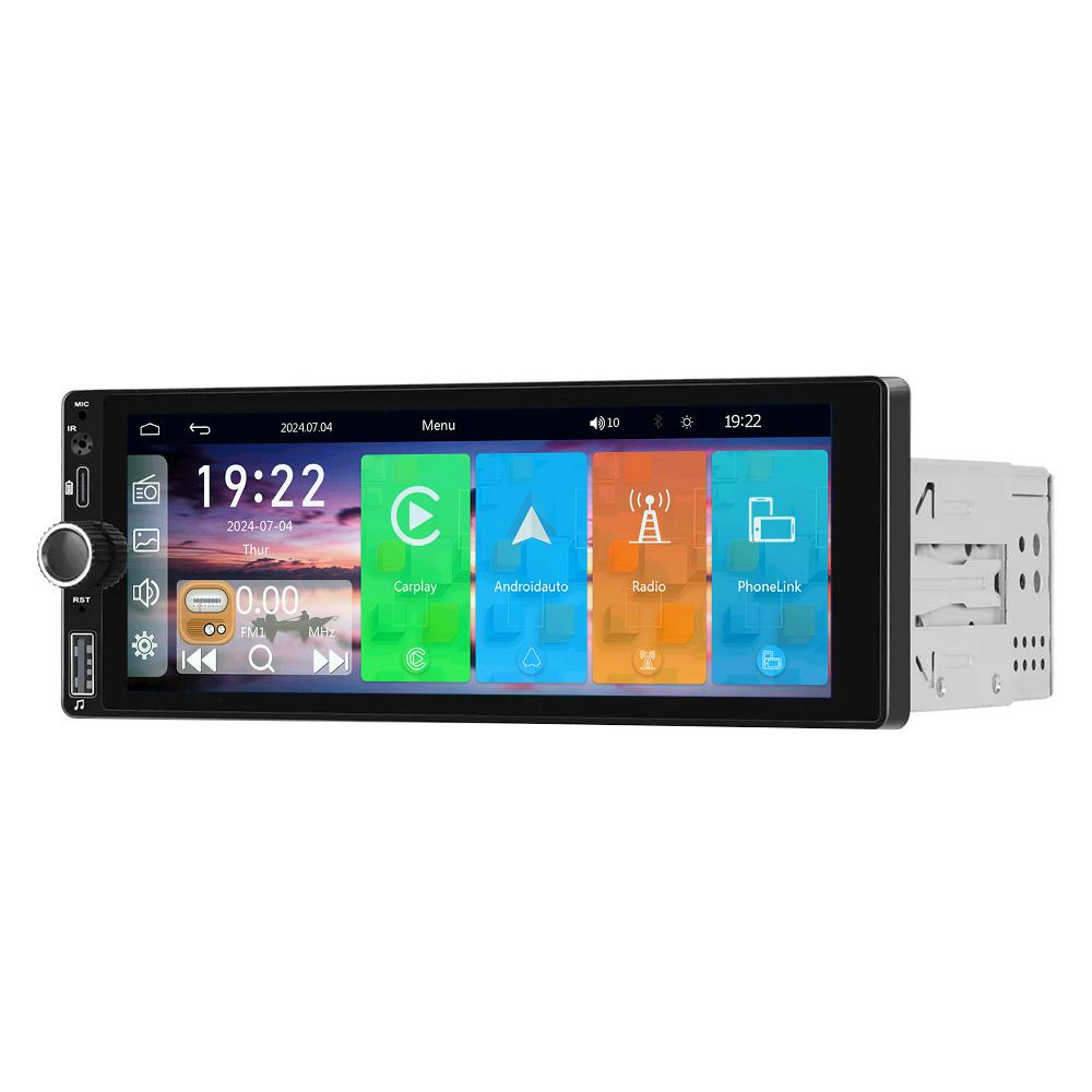 6,8 Zoll 1Din Autoradio IPS Touchscreen Multimedia Video MP5 Player 1 Din Keine DVD mit Carplay Bluetooth Auto Stereo USB Lade