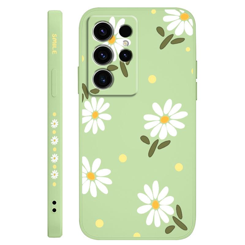 Coque de téléphone élégante à marguerites pour Samsung Galaxy S25 S24 S23 S22 S21 S20 S10 S10E Ultra Plus FE Note 20 Ultra Plus