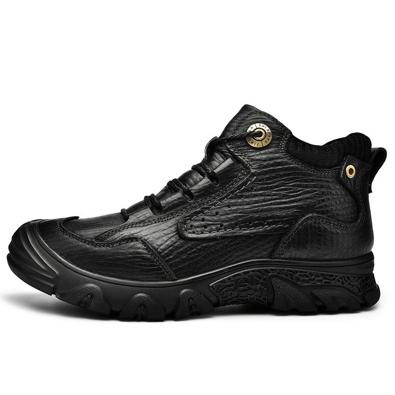 

Мужская новая кожаная спортивная обувь на открытом воздухе, повседневная обувь, деловая кожаная обувь для доски, ботинки 46