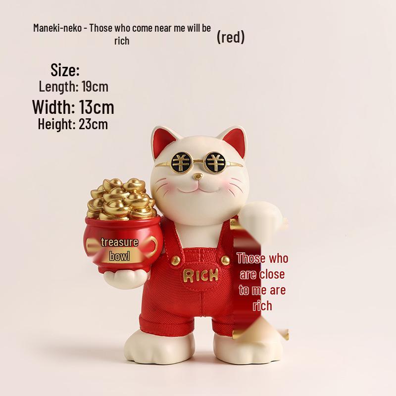 

Creative Lucky Cat Ornaments for Living Room, Entryway, and Wine Cabinet - Perfect Housewarming or Opening Ceremony Gift