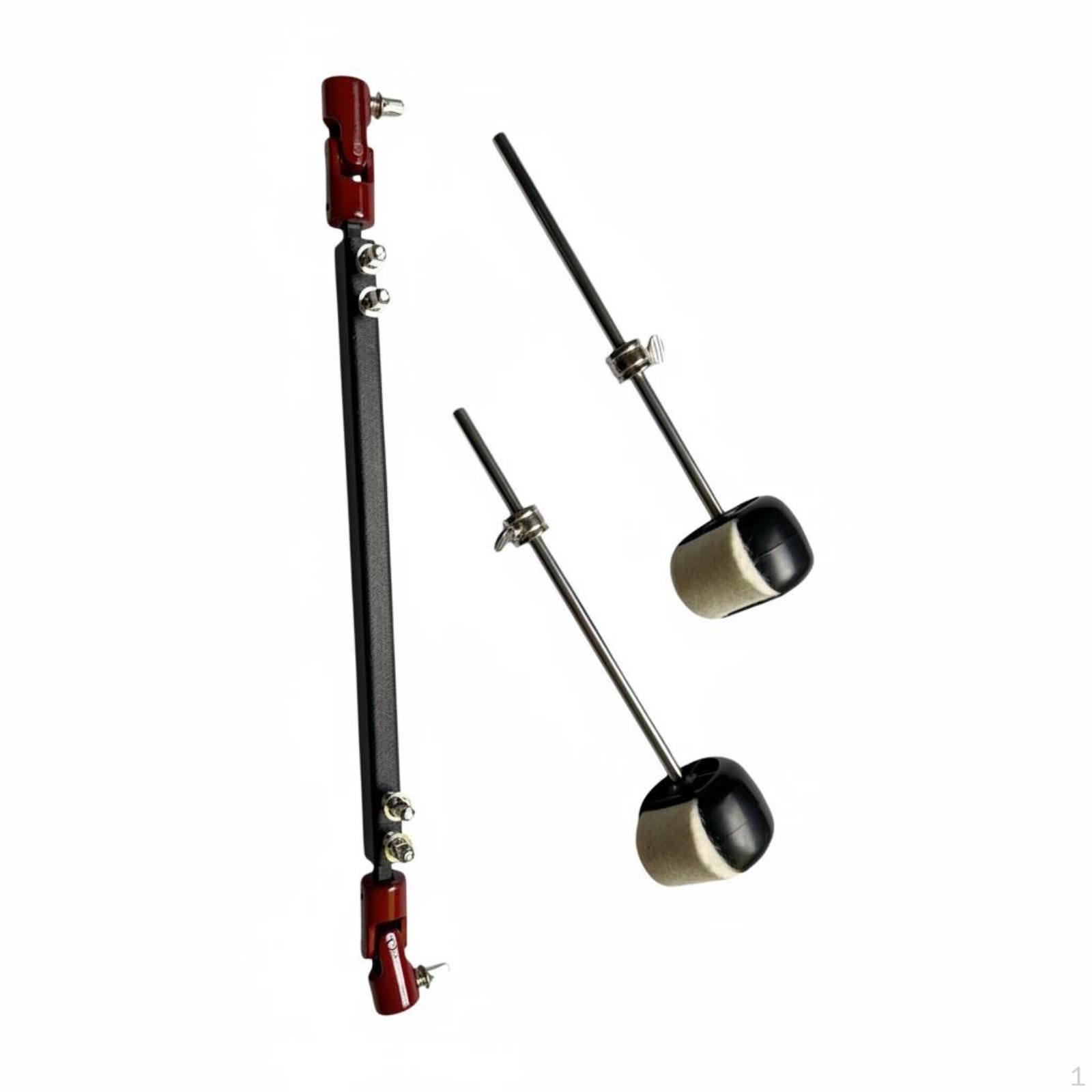 Bass Drum Beater Set Professional Grade Double Pedal Link Rod Aluminum Alloy Alu Blk-red Rodblack