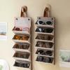 Retro Foldable Glasses Organizer - PU Leather 4/6 Slot Eyewear Case, Portable Sunglasses Holder for Purse/Backpack Storage