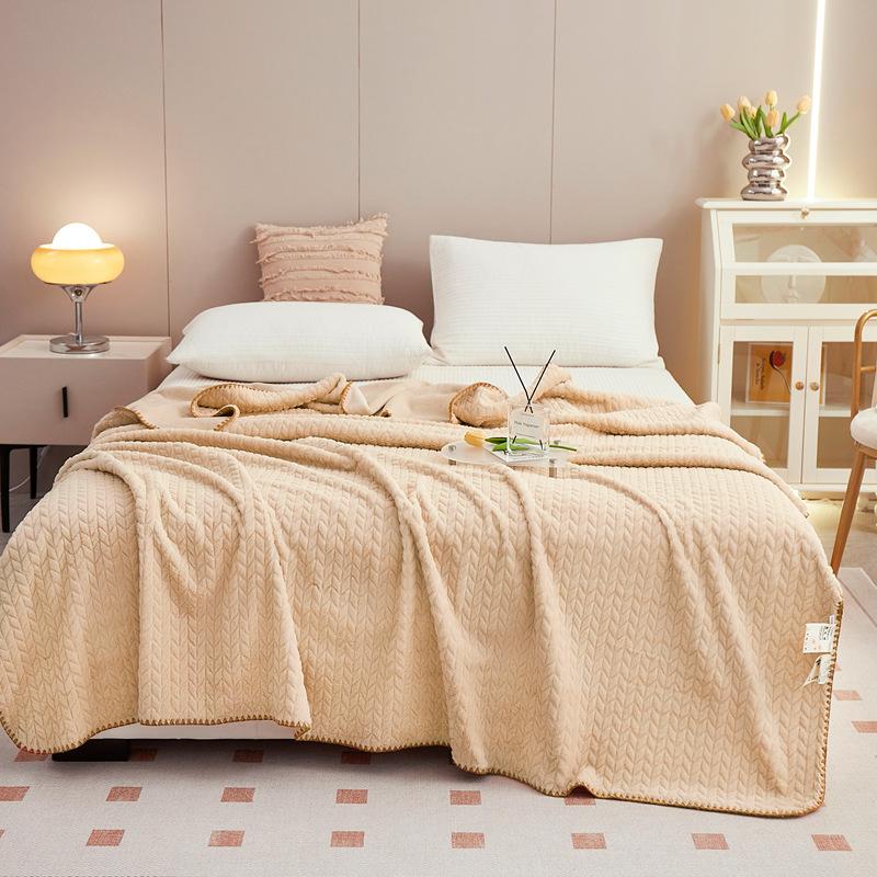 Wheat Rabbit Plush Blanket Spring and Autumn Double Machine Washable Cover Blanket Children's Dormitory Single Blanket