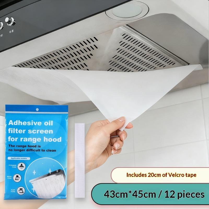 12 listů jednorázový kuchyňský olejový filtrační papír netkaný absorpční papír proti oleji pro digestoř
