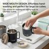 500ML 304 Stainless Steel Travel Coffee Mug Insulated Tumbler with Handle Leakproof Lid Reusable Thermal Cup Office Drinkware