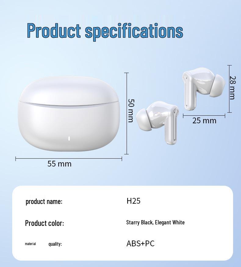 2025 Smart Wireless Noise-Cancelling Bluetooth Earphones - High-Quality, Comfortable In-Ear Design with Long Battery Life