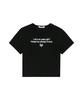 Leijiji Lettering Flower Crop T-Shirt (2Colors)