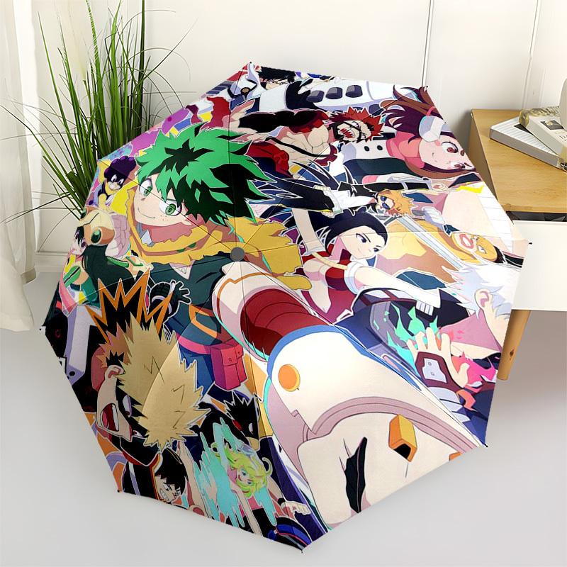 

1pc My Hero Academia Outdoor Umbrella - Automatic Opening/Closing, Collapsible Design with 8 Iron Ribs, Perfect Gift for Fans, Travelers, Daily Use, a