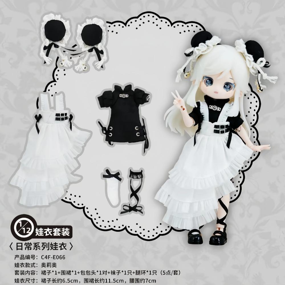 Come4free (Only Clothes) Bonnie Dress Penny Clothes 12 Points Bjd Doll Exquisite Cute Clothes Cool Third Weather Star Language