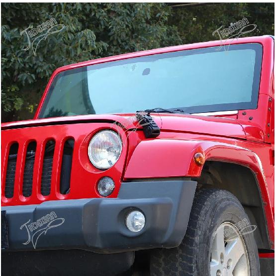 JIDIXIAN Car Engine Hood Buckle Accessories Fit for Jeep Wrangler JK 2007-2017 Direct Replacement for Original Hood Latches