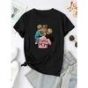 European size Women's Super Mom Print T-Shirt - Short Sleeve Round Neck Casual Top with "Super Mom" & "Mom" Text, Comfortableel