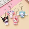 Kawaii  Kuromi Creative Toy Keychain Charm My Melody Cinnamoroll 5CM Couple bag ornament packaging decoration Gift